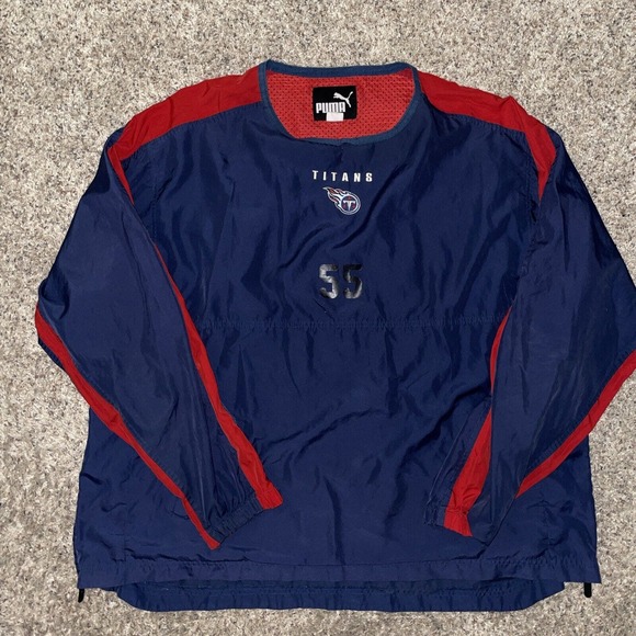 Eddie Robinson‎ PRACTICE WORN Tennessee Titans Puma Pullover RARE Memorabilia - Picture 1 of 7
